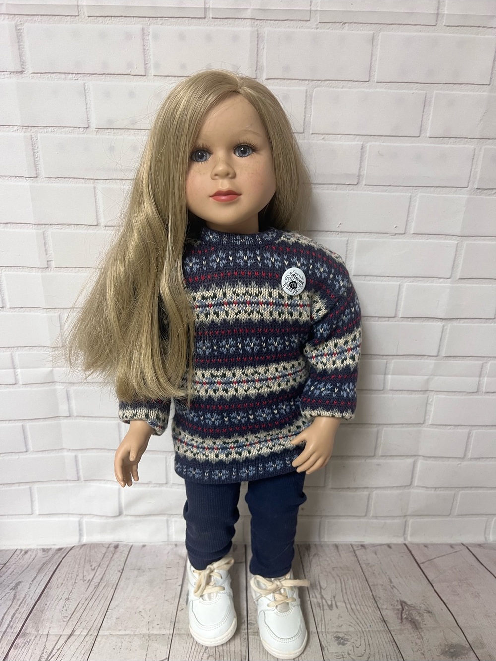 My Twinn Doll Long Blonde Hair Blue Eyes 22" Original Clothes & Shoes 1997 VTG